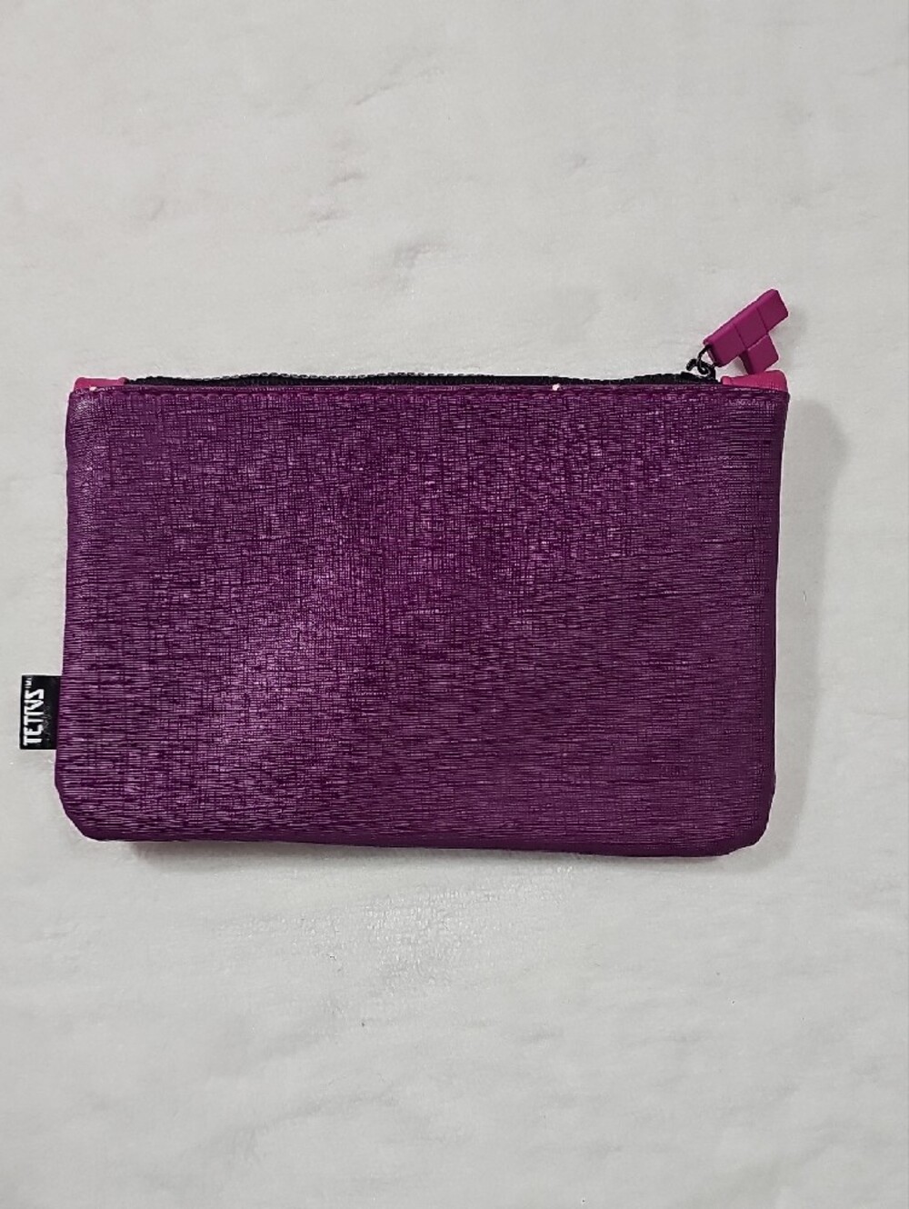 ipsy Tetris Pink & Purple Geometric Cosmetic Pouch Kicks In Pics - Picture 5 of 9